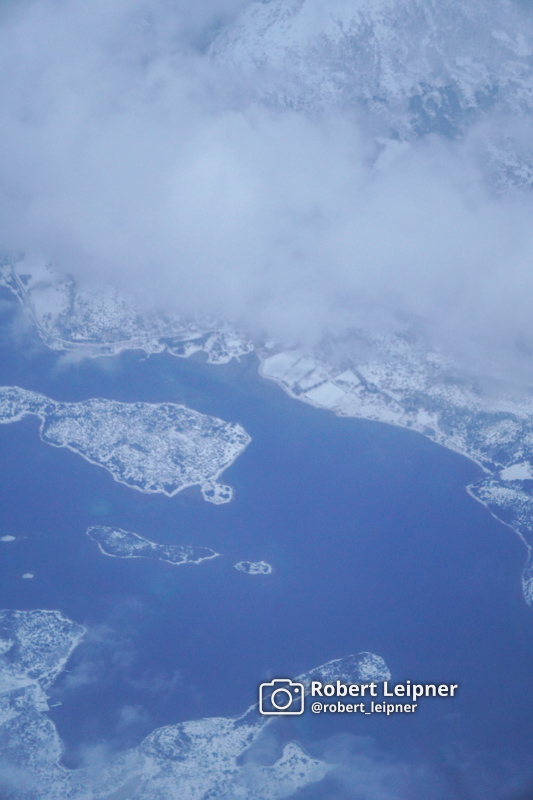 Luftaufnahme vom Fjord