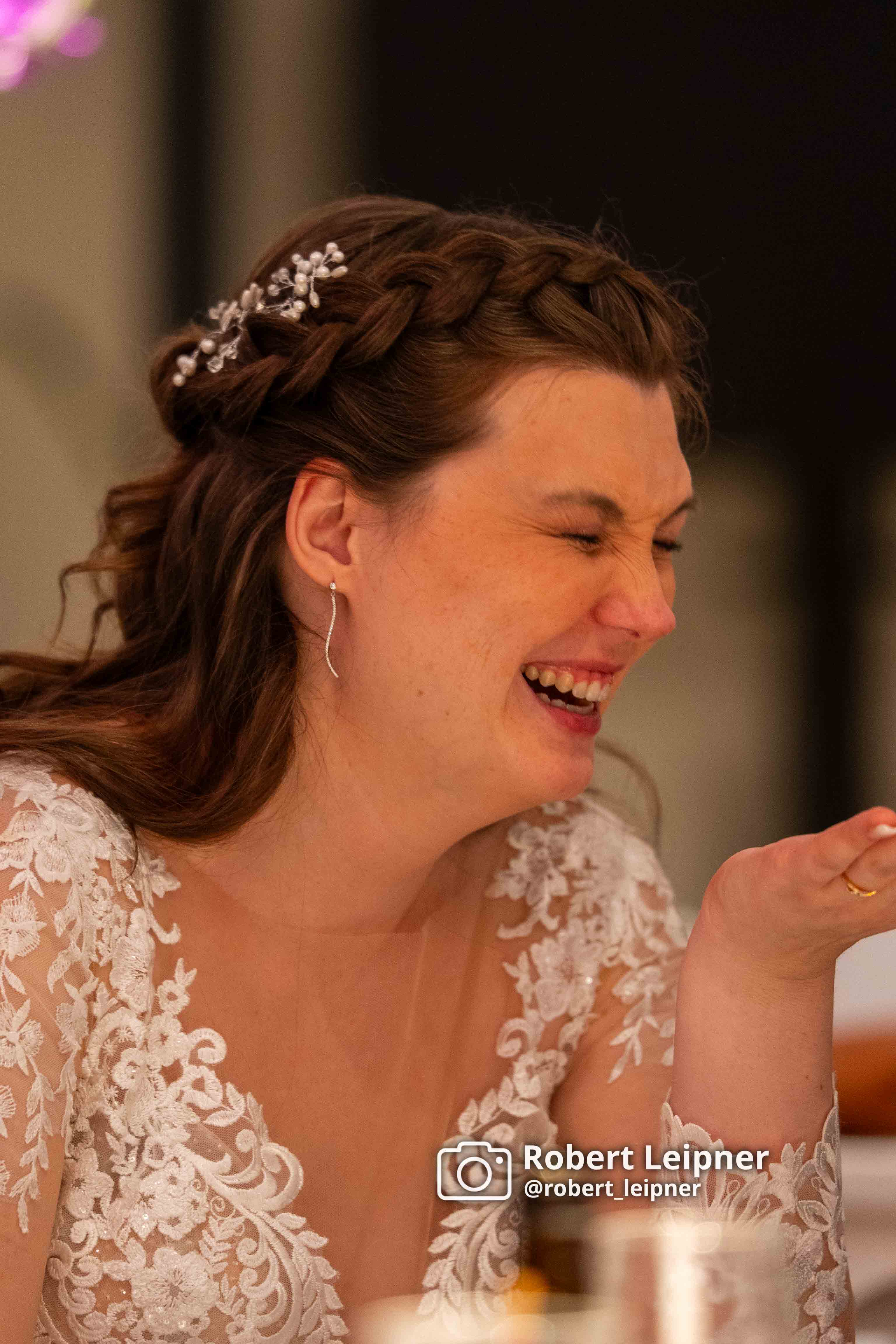 gute Laune bei der Braut